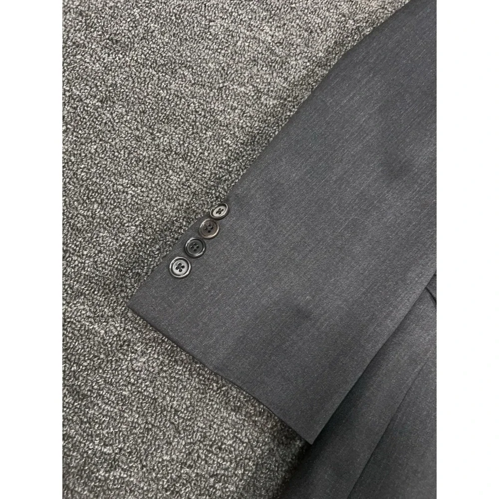 Brooks Brothers Blazer Jacket Men's 40R Gray 1818 Madison Estrato Trabaldo Togna